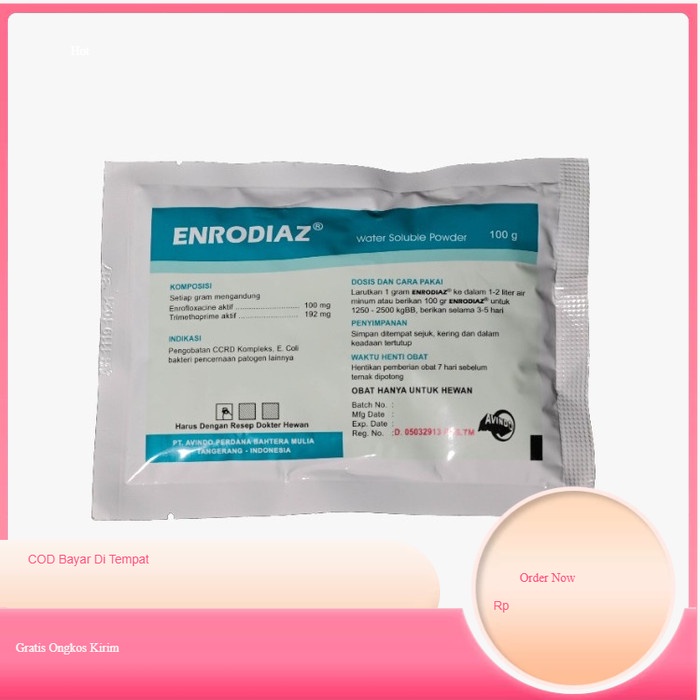 Antibiotik Unggas Enrodiaz - 100 Gr