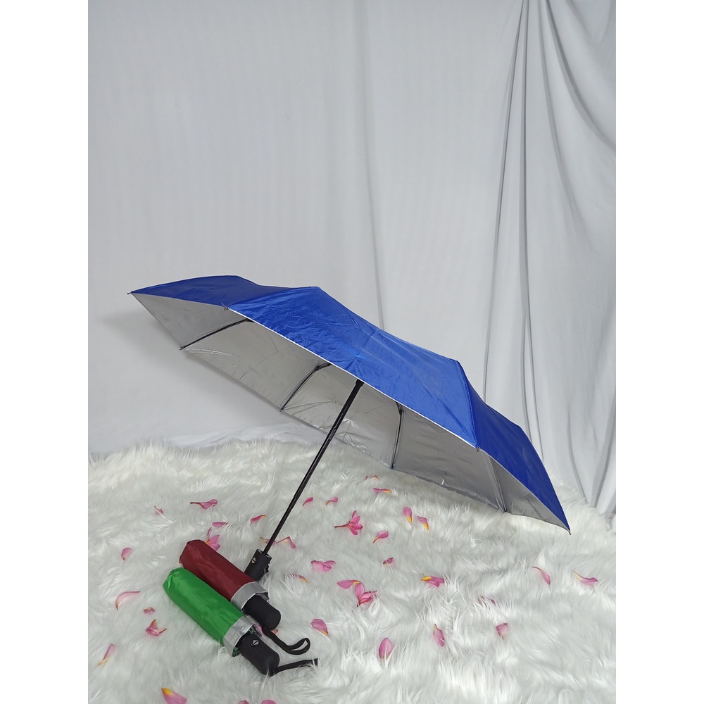 Payung Lipat 3 Lapisan SILVER Otomatis BEST QUALITY - L3-SVA