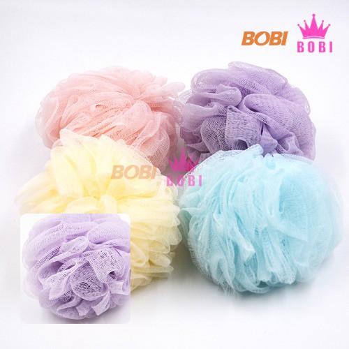 Spons Pendek Mandi (tanpa plastik satuan) - Shower Puff Bath Sponge - Warna Randomm tanpa plastik satuan