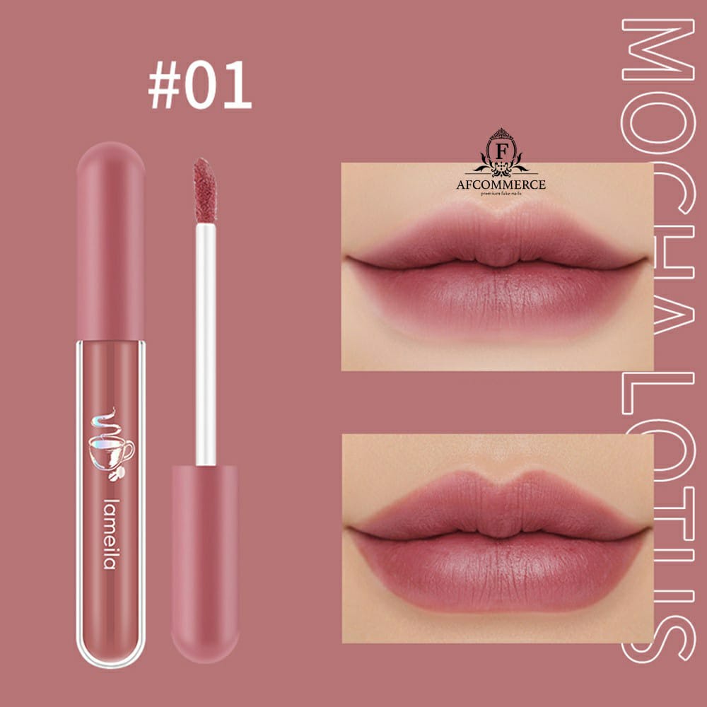 LAMEILA 1041 LIP GLAZE TAHAN AIR SWEATPROOF ANTI LENGKET  6WARNA