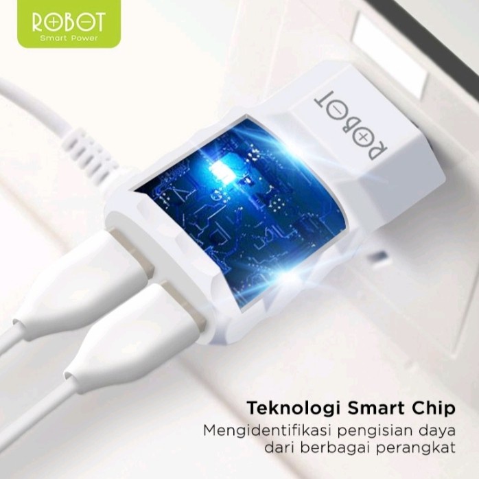 GARANSI 1TAHUN TRAVEL CHARGER ROBOT RT-K5 RTK5 2,1 A FAST CHARGING