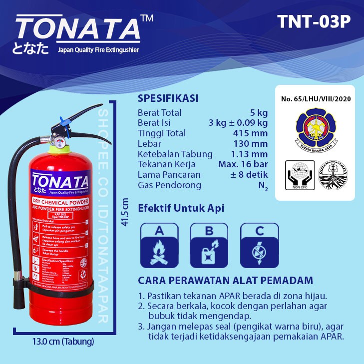 APAR 3KG Bubuk ABC Powder TONATA / Set Komplit