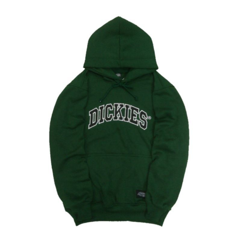 jaket sweater hoodie pria DICKIES fulltag logo bordir fleece tebal