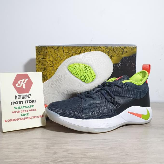 BI9 SALE Sepatu Basket Nike Paul George PG 2 HOT PUNCH black green white - hot punch, 40 SDWD