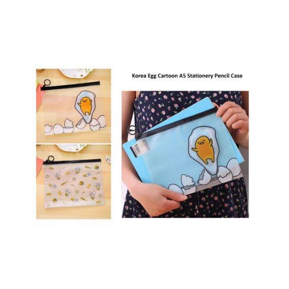 

MasterBag - Korea Egg Cartoon A5 Stationery Pencil Case / Tempat Pensil Egg
