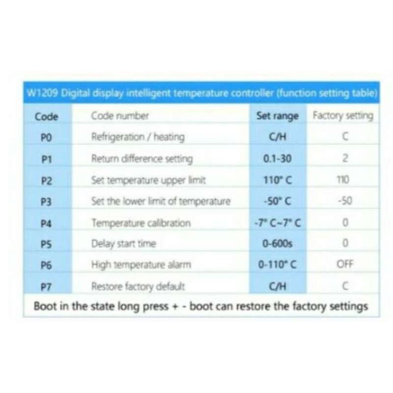 THERMOSTART/Termostart Thermostat/Termostat Digital XH-W1209 12V DC POWER,really AC 220V 10 Amper