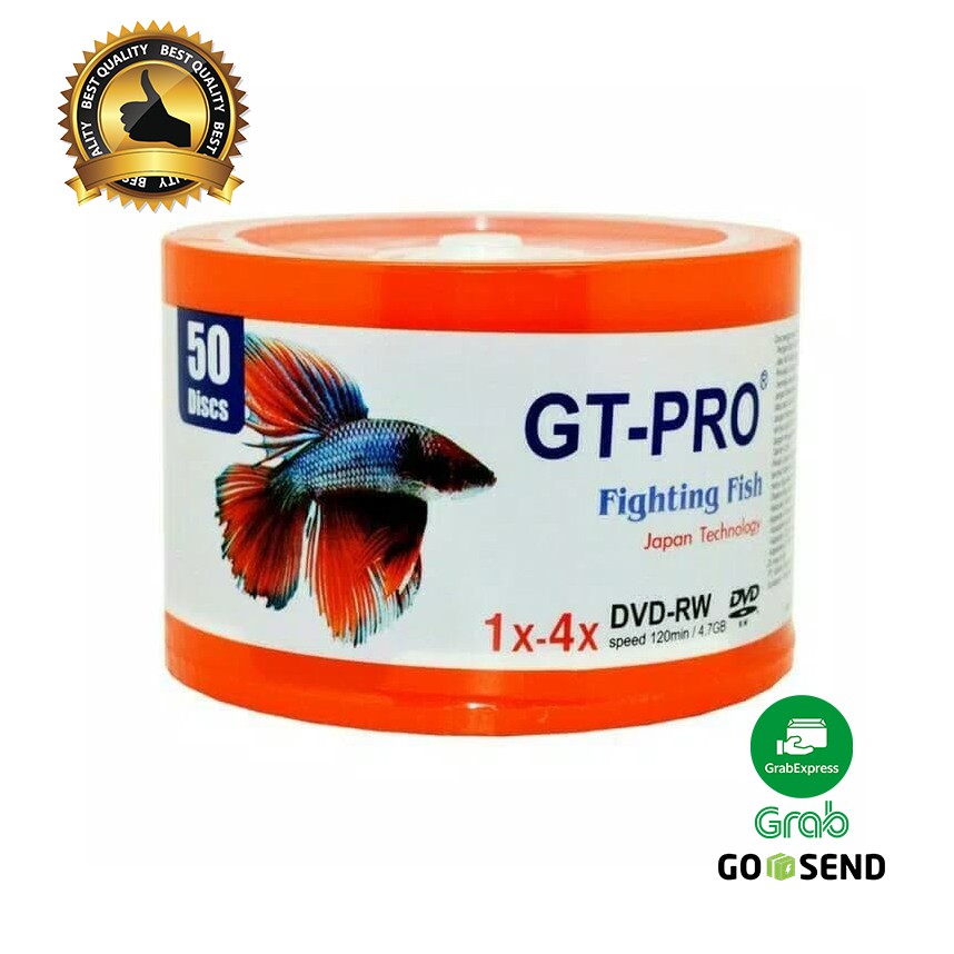 GT-PRO Fish DVD-RW Blank Tabung isi 50 disk