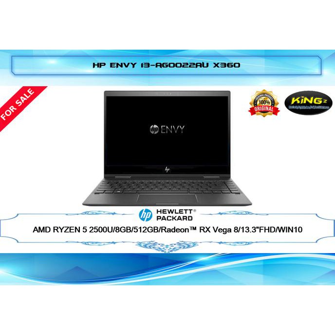 HP ENVY 13-AG0022AU RYZEN 5-2500U 8GB 512GB VEGA 8 13,3\