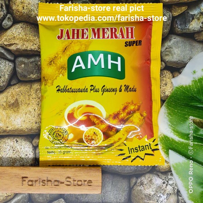 

Jahe Merah Super AMH 20gr Sachet Instan Habbatusauda plus Ginseng Madu