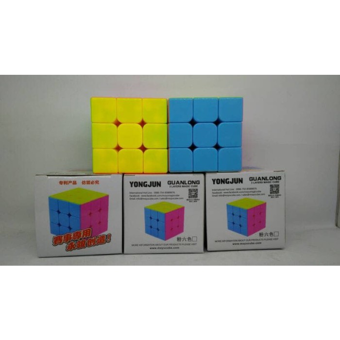 Limited Rubik 3X3 Stickerless Asli Original - Mainan Kubus Rubik 3X3X3 Yongjun Diskon