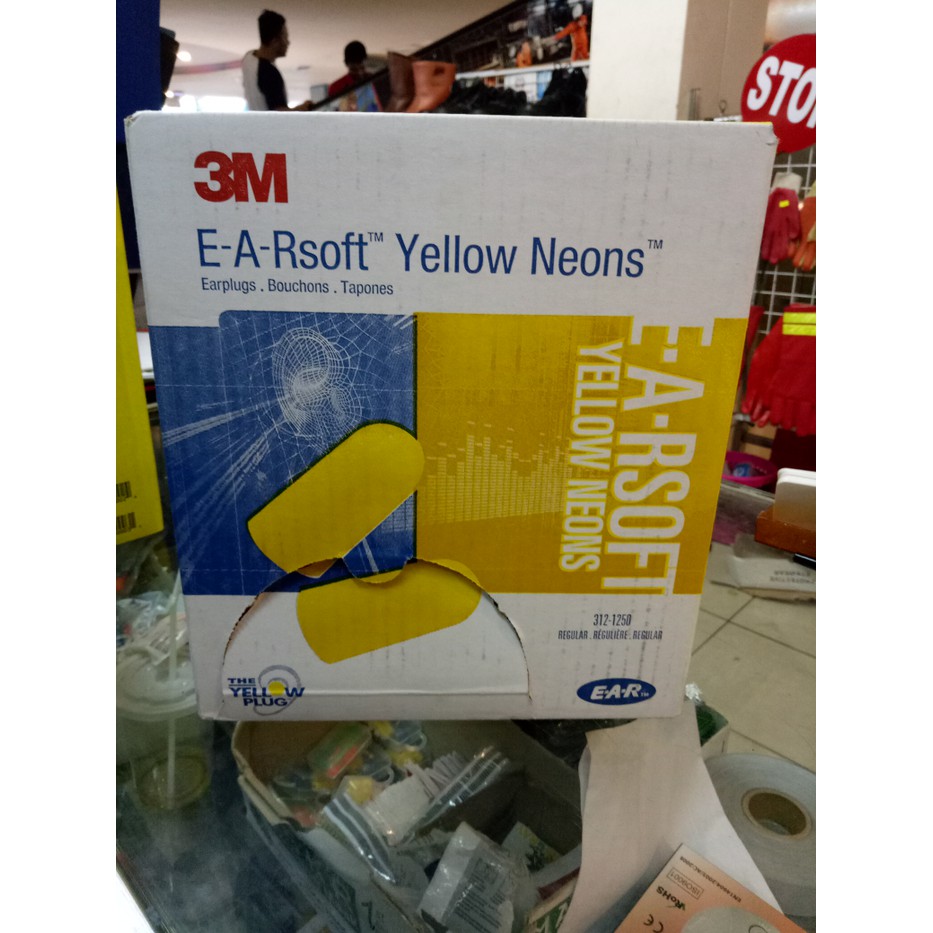 Ear Plug 3M Yellow Neon / Pelindung Terlingga 3M Murah