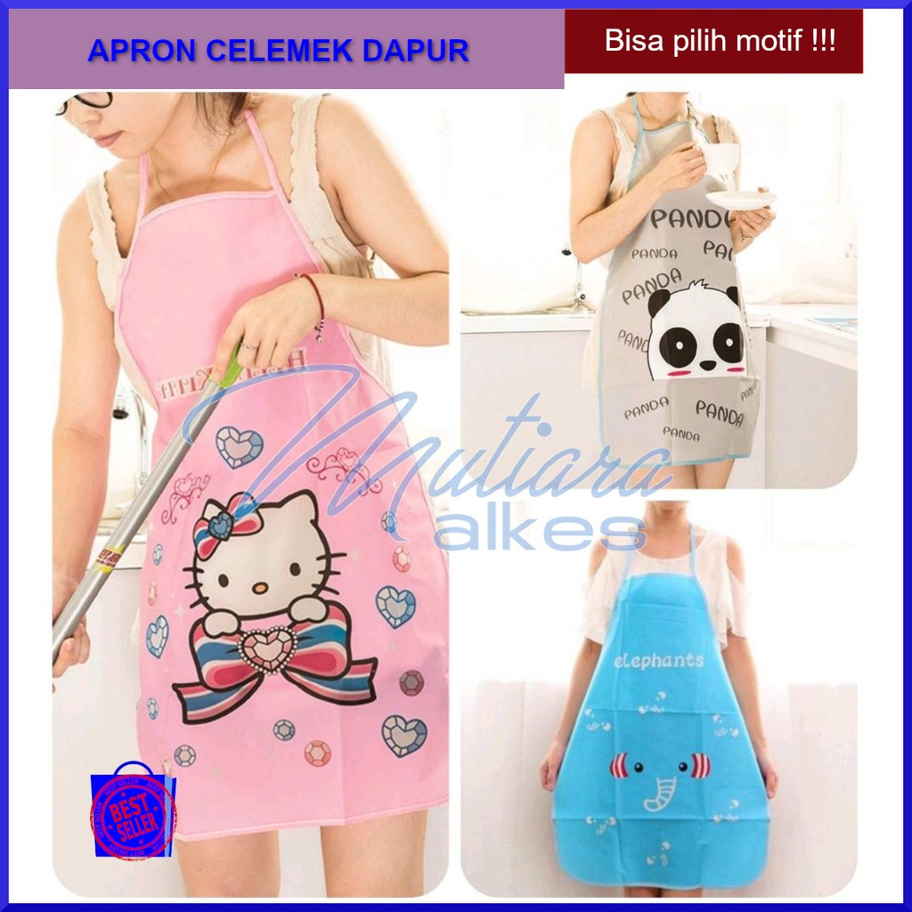 Celemek Dapur / Celemek Apron Karakter Kartun Lucu Anti Air WaterProof