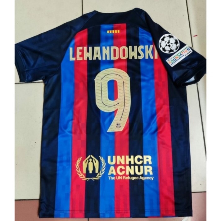 Baju Bola Barcelona Barca_ Home Fullpatch UCL 2022/2023 Grade Ori