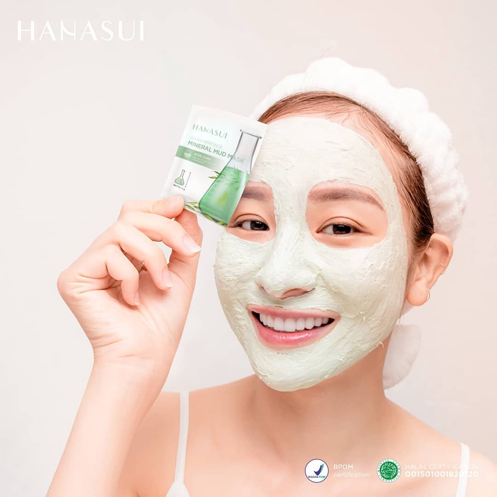 [1PCS] Hanasui Mineral Mud Masker Lumpur Alami &amp; Tinggi Mineral Membantu Mencerahkan &amp; Merawat Kulit Wajah