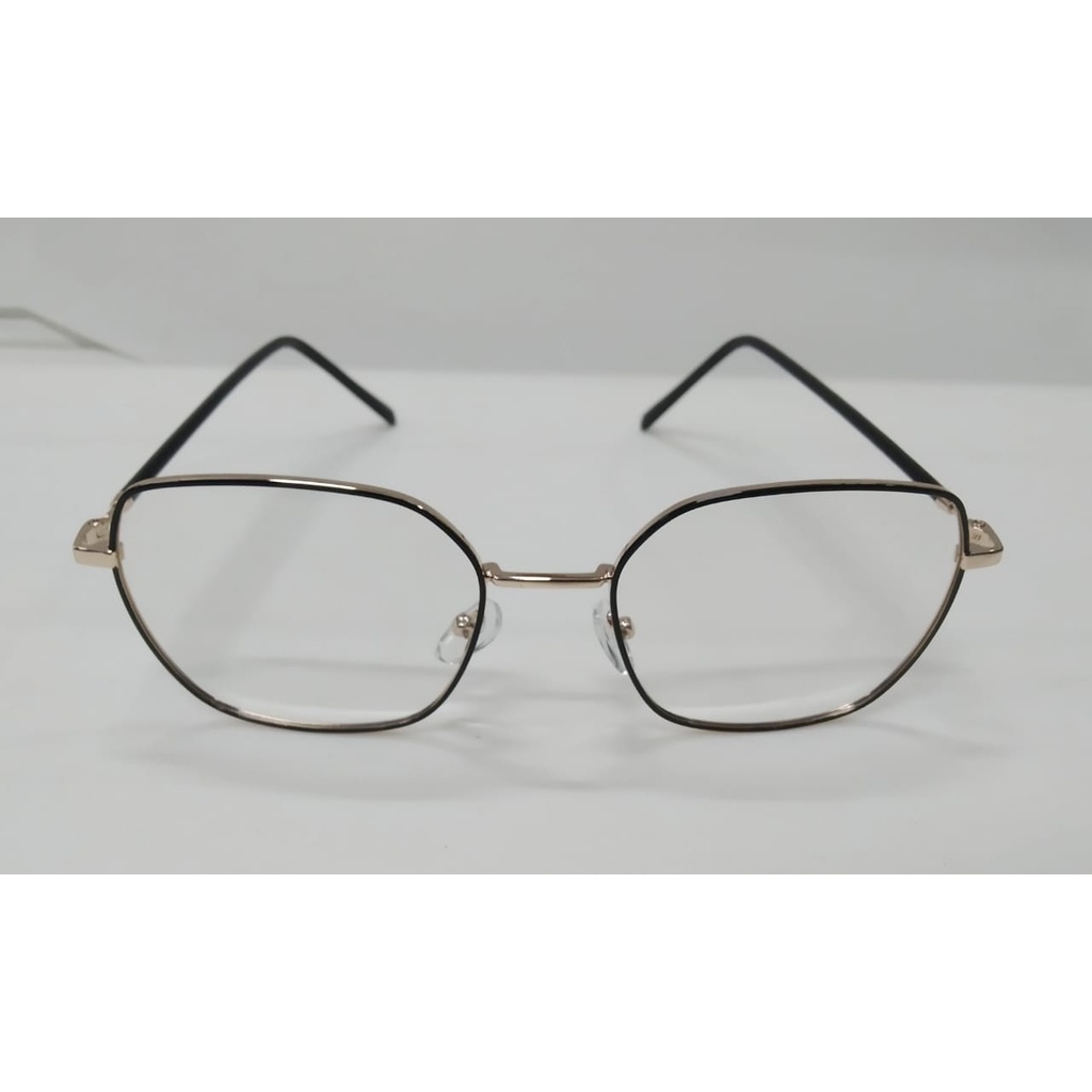 ⭐Gogoland⭐ Kacamata Photocromic Korea / Anti Radiasi 2 In 1Photochromic Pria Wanita R451-K4 HITAM GOLD