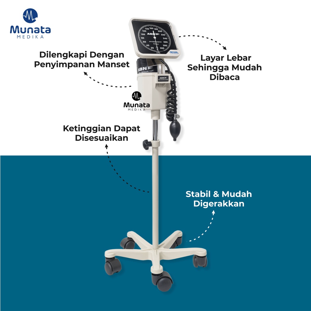 Tensimeter ABN Regal Clock Stand | Tensi Berdiri