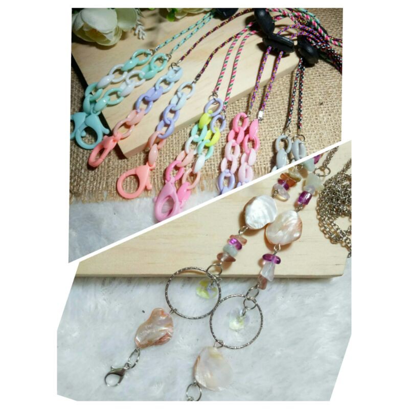 kalung masker / strapmask rantai warna