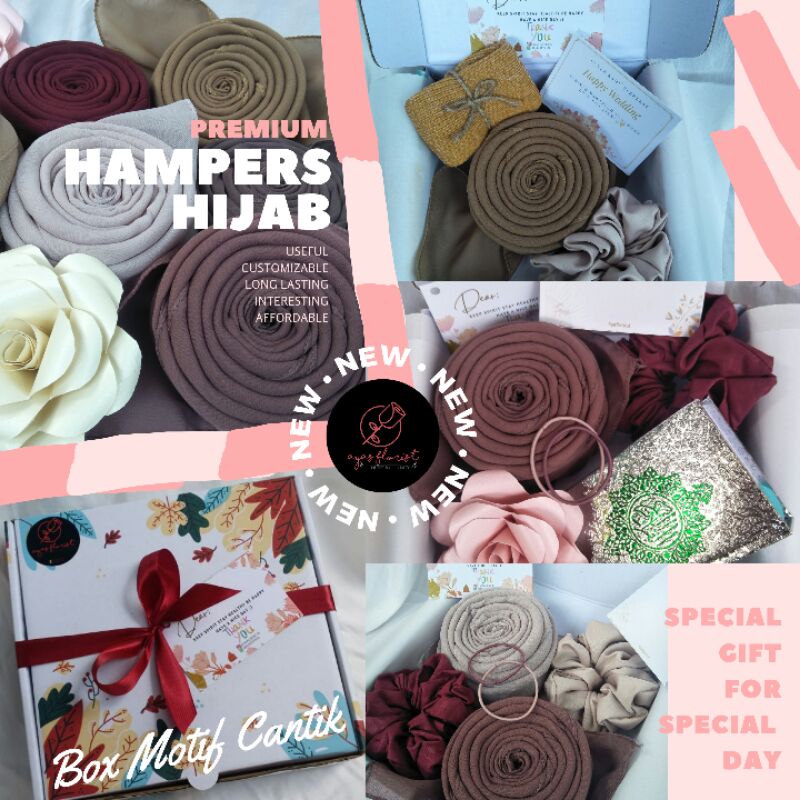 [BARU_READY STOCK! ] FREE GANCI_HAMPERS HIJAB ROSE / GIFT BOX HIJAB/ Hadiah unik
