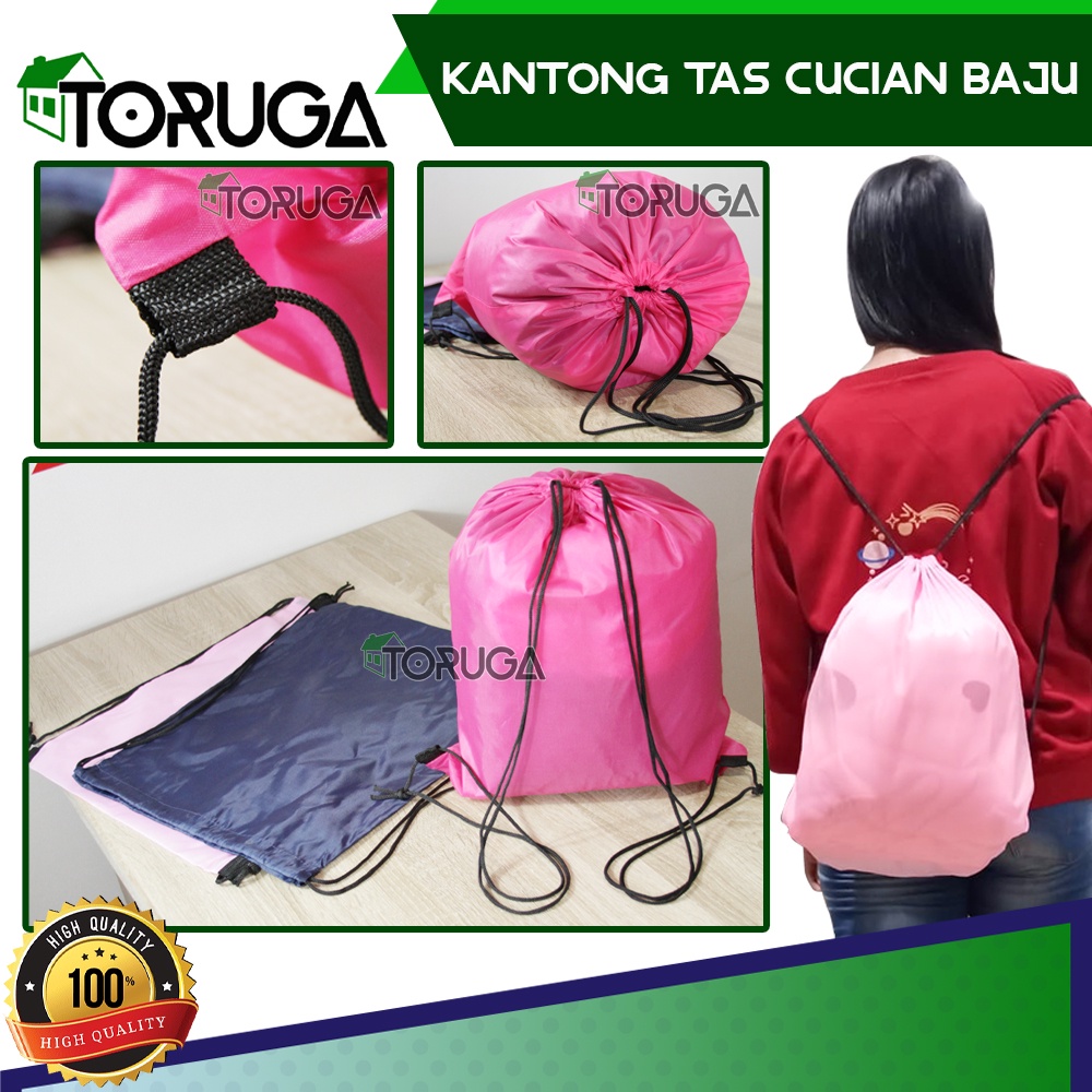 Kantong Cucian Baju Laundry Bag 10Kg 43x24 Cm Tas Keranjang Pakaian Kotor