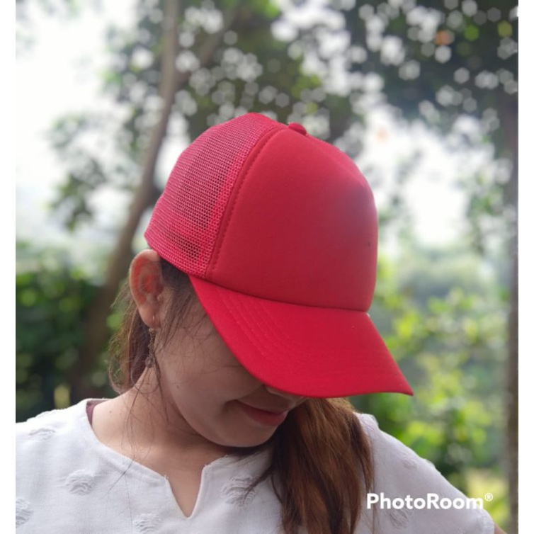 TOPI PRIA/WANITA POLOS TOPI JALA MURAH