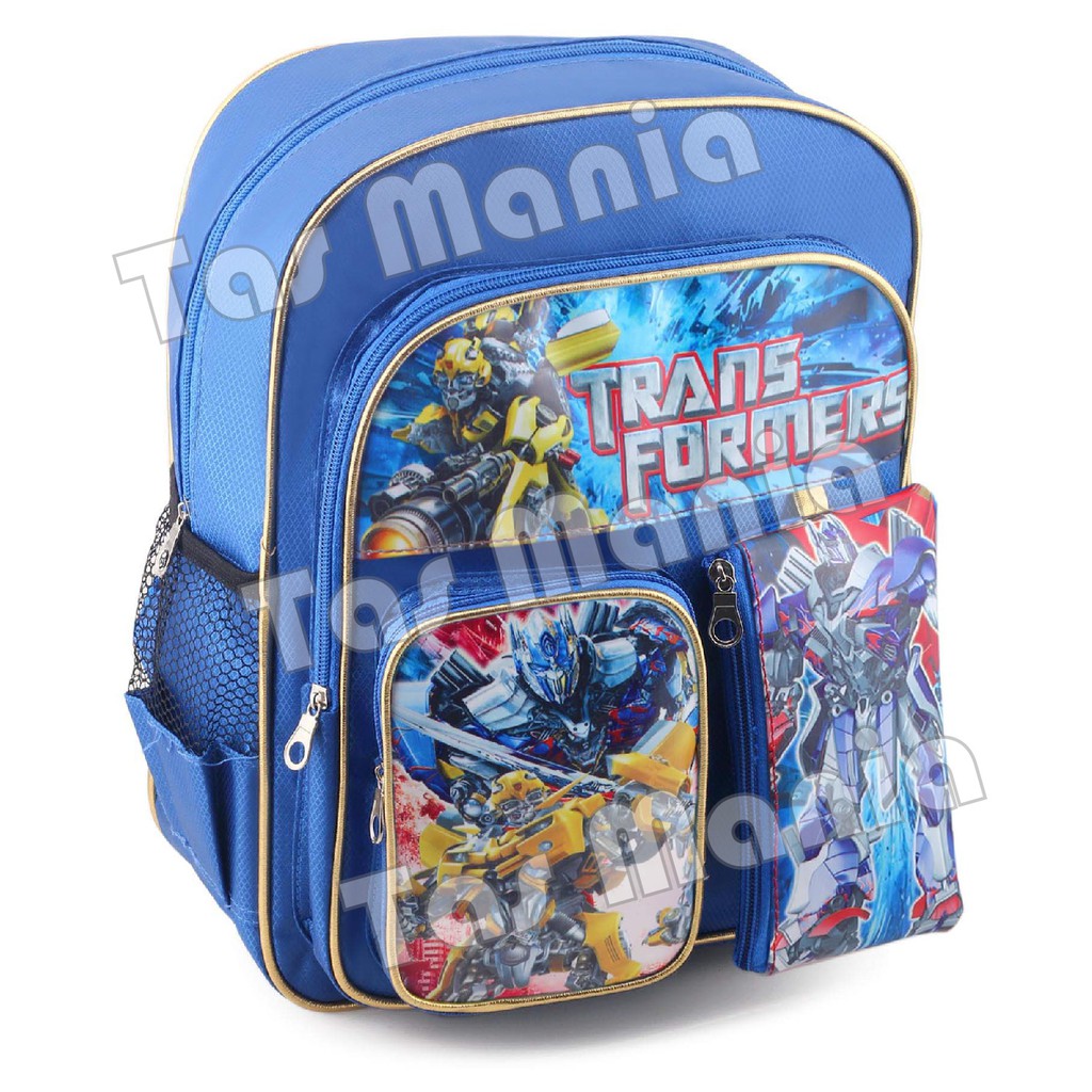 PTS -Ransel Sekolah Anak Cowo / Laki Laki Karakter Kartun - SUPER MAGIC + FREE Lunchbox .PT