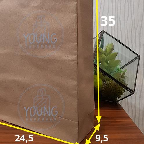 

✳ Paper Bag / Tas Kertas Folio Polos Uk.24,5x9,5x35 (1 lusin (12pcs)) ☀