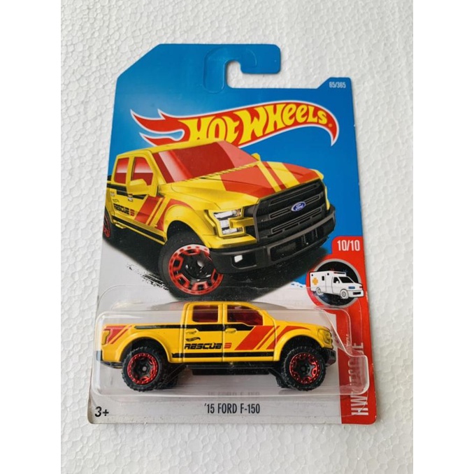 HOT WHEELS HOTWHEELS 15 FORD F-150 PICKUP KUNING HW RESCUE AMBULANS JUR4