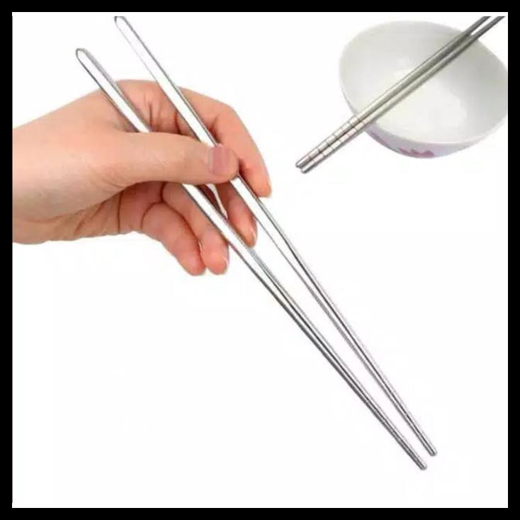 Sumpit Stainless Sumpit Makan Korea Sumpit Korea Stainless (Bulat)