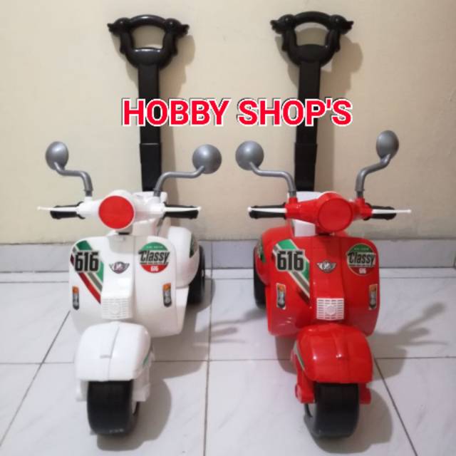 SHP MV 616 VESPA  MINI  MAINAN  VESPA  ANAK  MAINAN  VESPA  DUDUK 