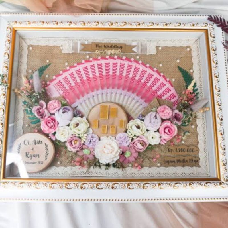 mahar pernikahan/souvenir pernikahan/bucket uang asli (chat sebelum order)