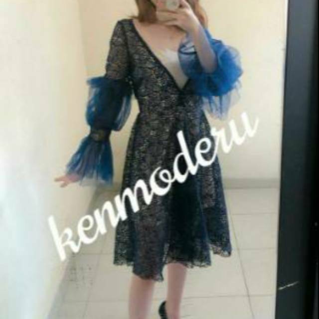 Dress Import Lace brokat import Ken-532