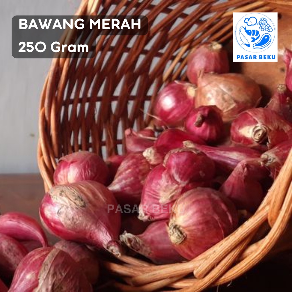 

(Khusus AREA SUMBAR) Bawang Merah Utuh 250 Gram Bumbu Dapur Sayuran Segar Pasar Beku Padang