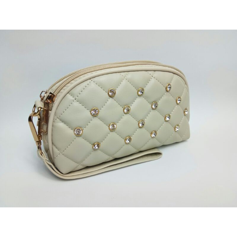 DOMPET MINI 2 RUANG DIAMOND GOLD