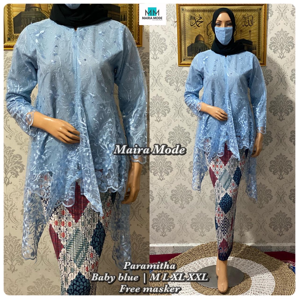 Kebaya Paramhita Maira / Kebaya Tunik Busui / Kebaya Busui Tulle Modern / Kebaya Seragam Pesta / Kebaya Kartini