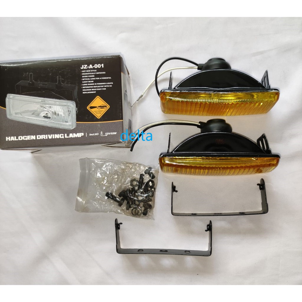 Lampu Kabut Foglamp kotak persegi universal 2pcs 12 dan 24v