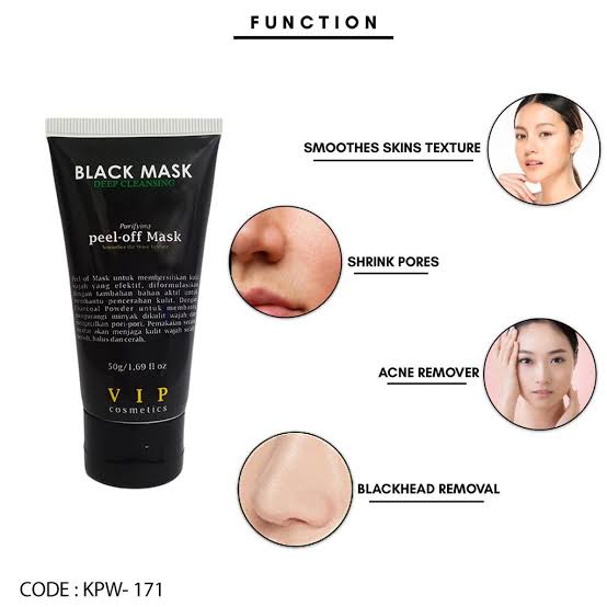 VIP BLACK MASK Peel Off Mask - Masker Komedo Hitam original