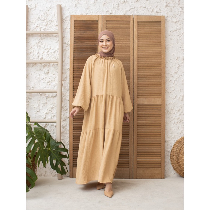 Sabrina Dress Honey - Klamby Original