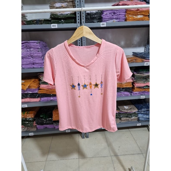 KAOS ATASAN WANITA V-NECK/KAOS WANITA DISTRO KEKINIAN