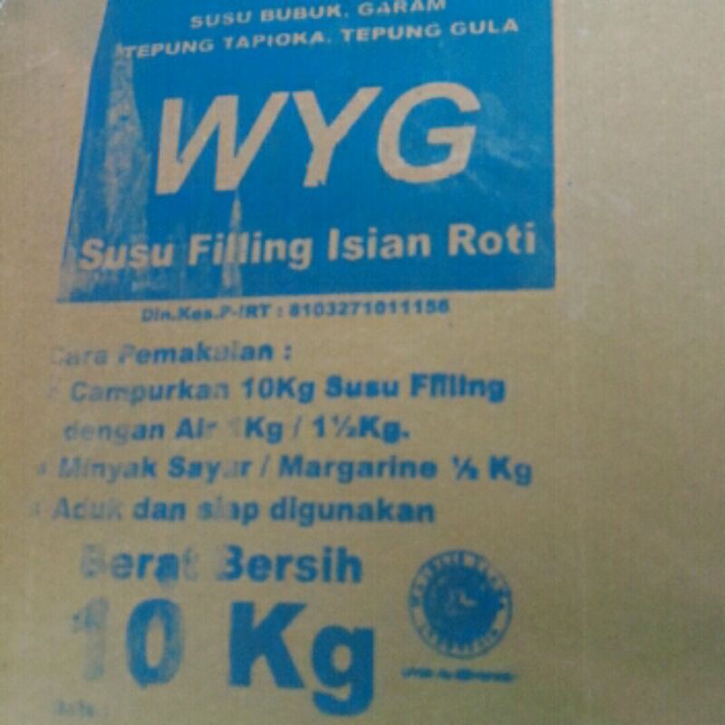 

Susu Filling Wayang 10kg. Untuk Roti dan kue