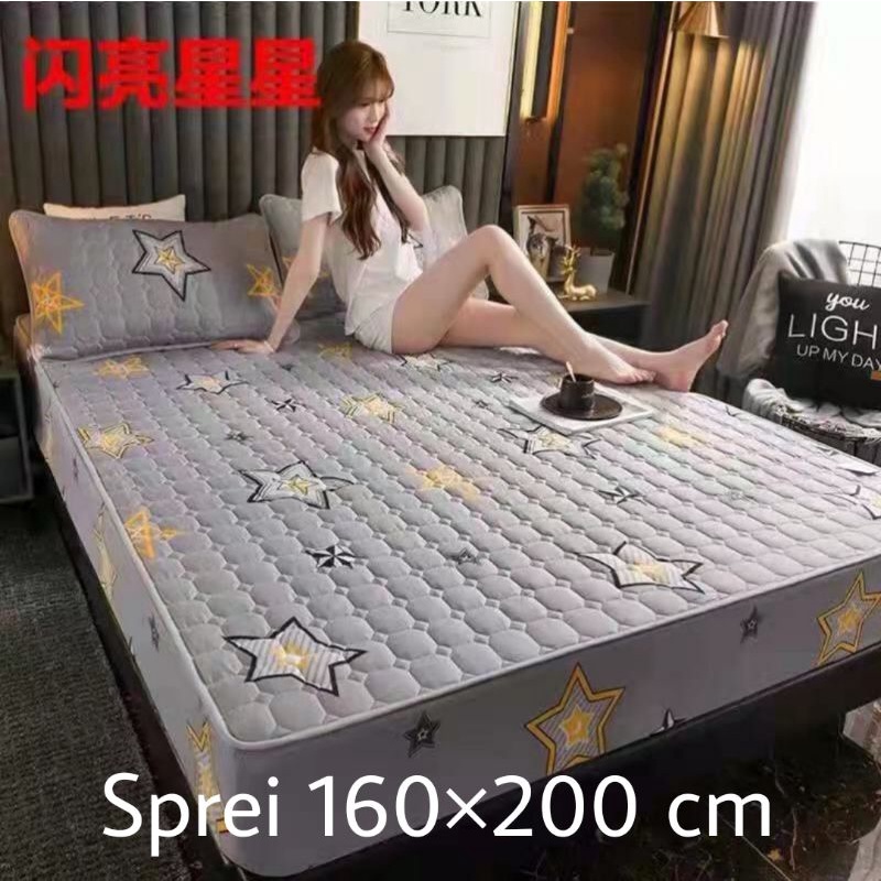 SPREI WATERPROOF SPREI ANTI BOCOR PLUS SARUNG BANTAL 2 PCS UKURAN 160×200 cm