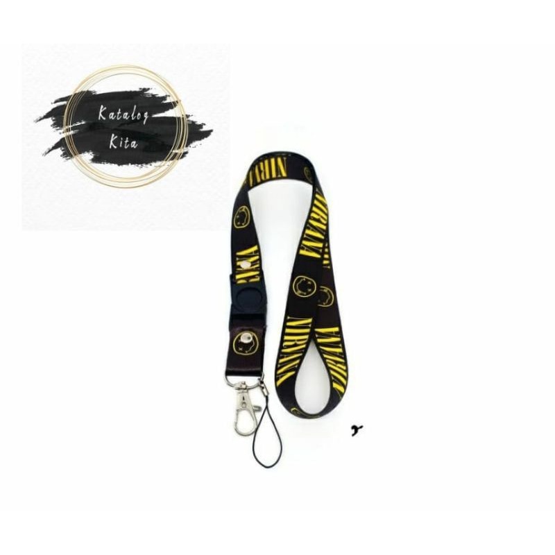 

Lanyard NIRVANA tali lanyard BAND gantungan kunci name tag id card kartu nama / tali lanyard gantungan leher