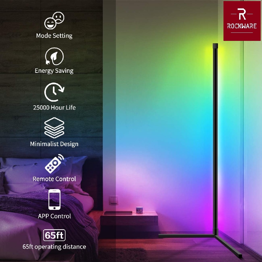 AKN88 - ROCKWARE LED Wall Corner Atmosphere RGB Lamp - Lampu Hias LED 156 cm