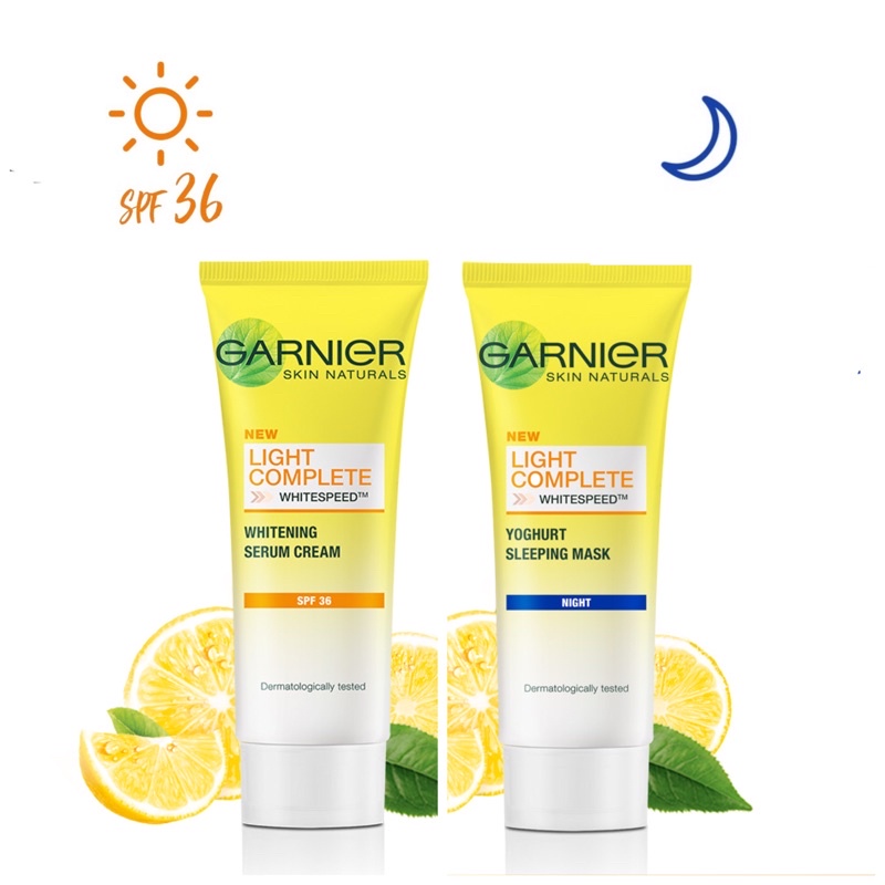 Jual Paket Garnier Light Complete SPF36 Cream Siang 20ml + Cream Malam
