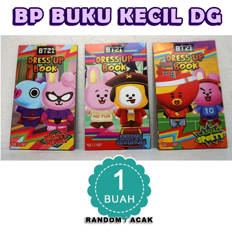 Mainan buku bongkar pasang dress 1 pc Satuan - BP BUKU KECIL DG SATUAN