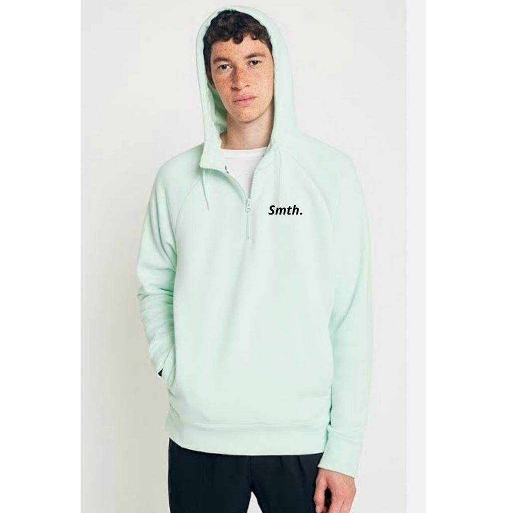 Smith Premium Hoodie Zipper Basic Unisex / Jaket Jumper Hoodie Pria Wanita / Hoodie Distro Bandung / Switer Mint Basic Half Zip