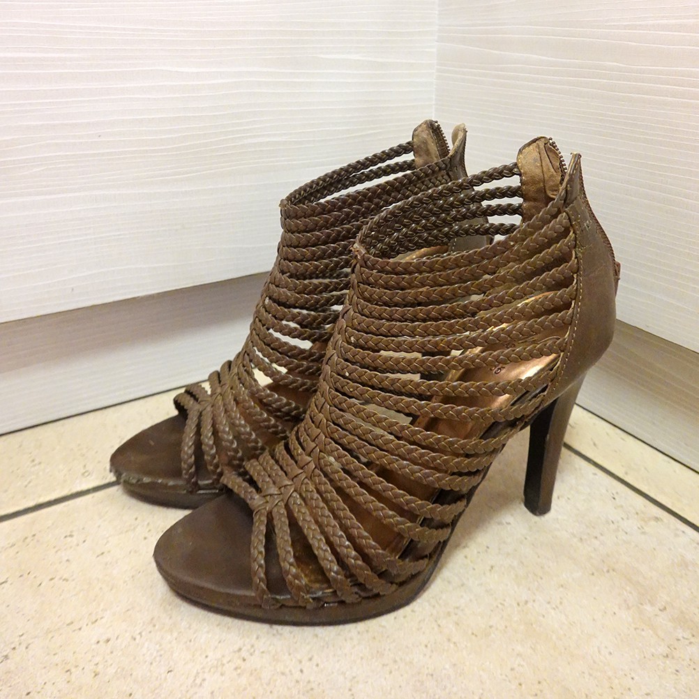 SEPATU HIGH HEELS WANITA ZARA ORIGINAL 100% ASLI AUTHENTIC PRELOVED BEKAS OPEN TOE GLADIATOR