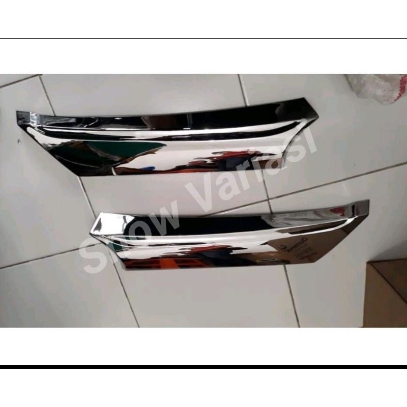 List grill depan sigra 2019 2pc chrome front grill chrome jsl