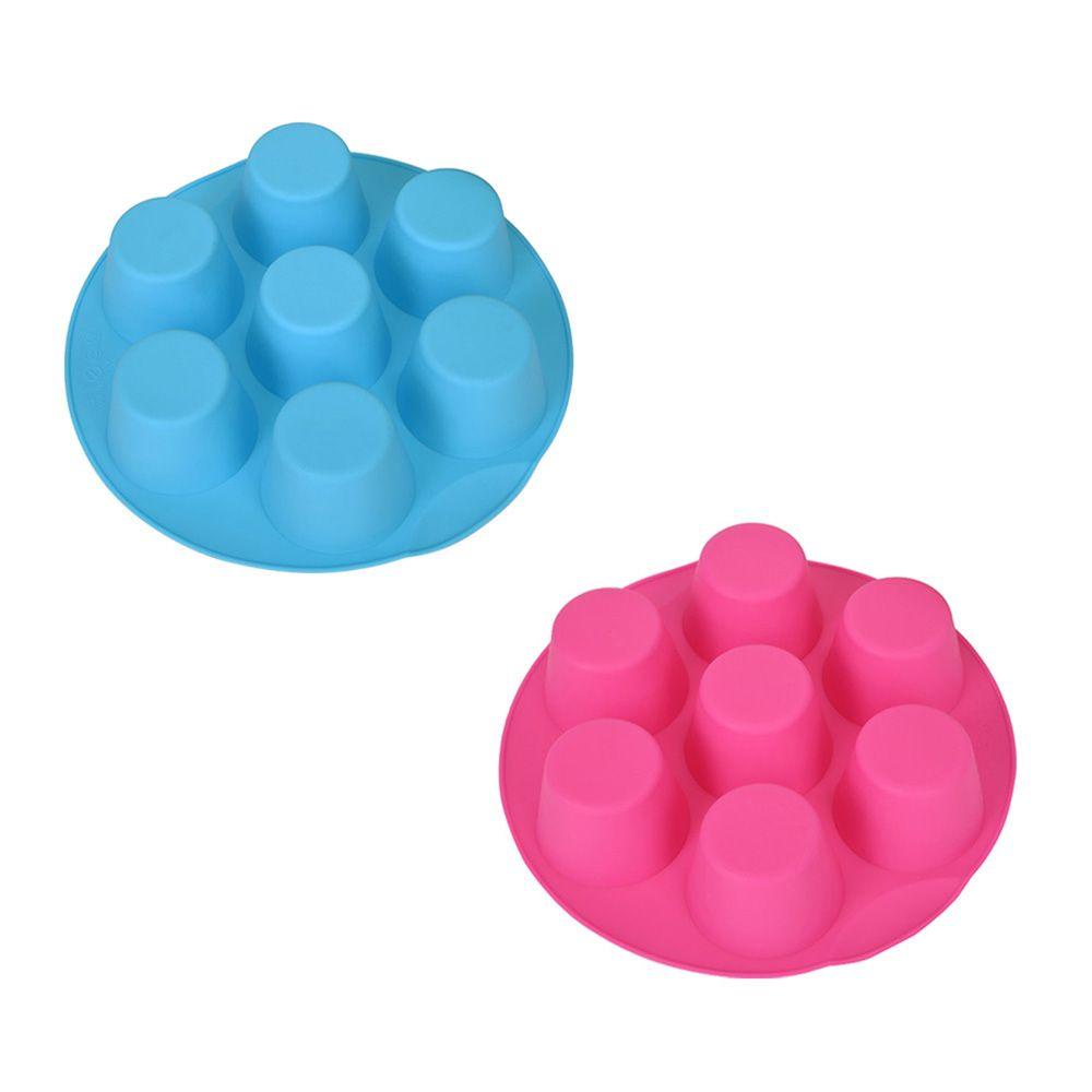 [Elegan] Cetakan Cupcake 3D Warna Random 7rongga Muffin Coklat Baking Tray Pan