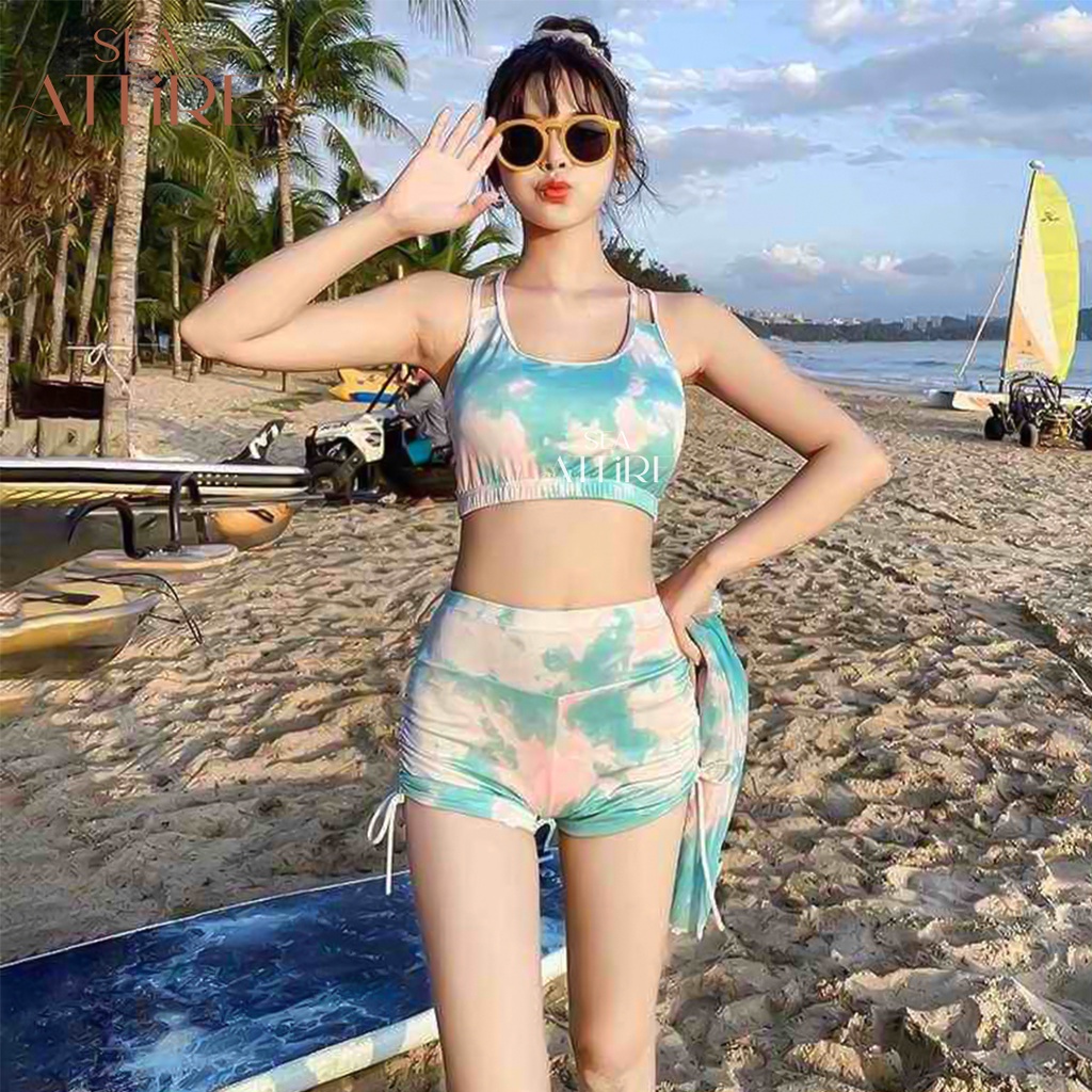 Bikini Swimsuit Wanita Three Piece Baju Renang Korea Model Outher Dalika