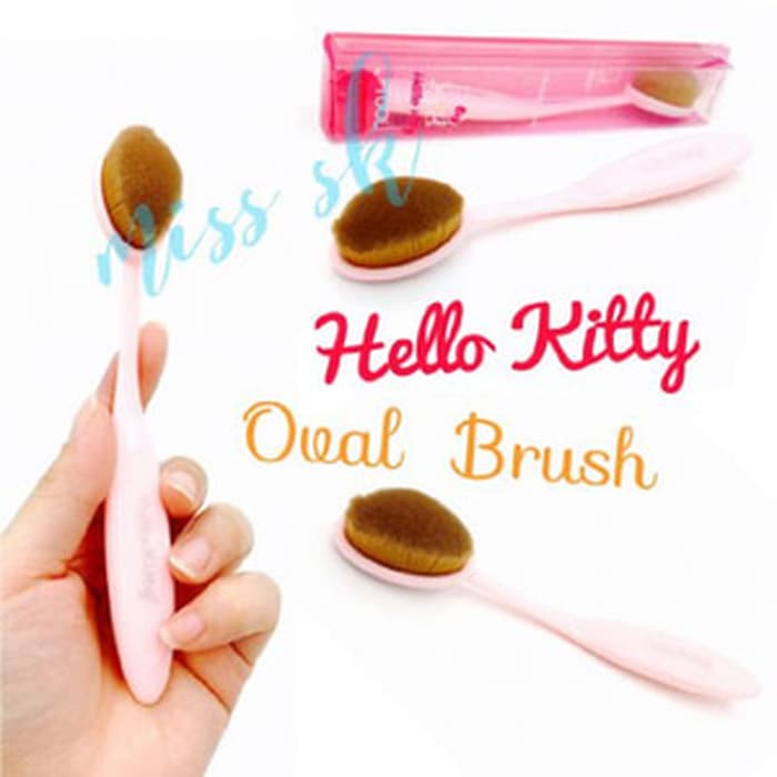 Hello Kitty Oval Brush - BRUSH MAKEUP - KUAS MAKE UP HELLO KITTY